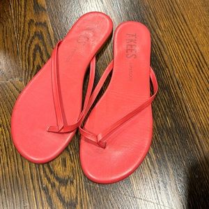 Tkees salmon color, size 8 in great condition, worn 3 times